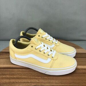 Vans Ward Canvas Low Top Yellow Sneakers Womens Size 9.5 Skate Shoes
